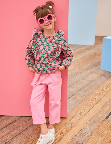 Claiborne Pant - Bubblegum Twill