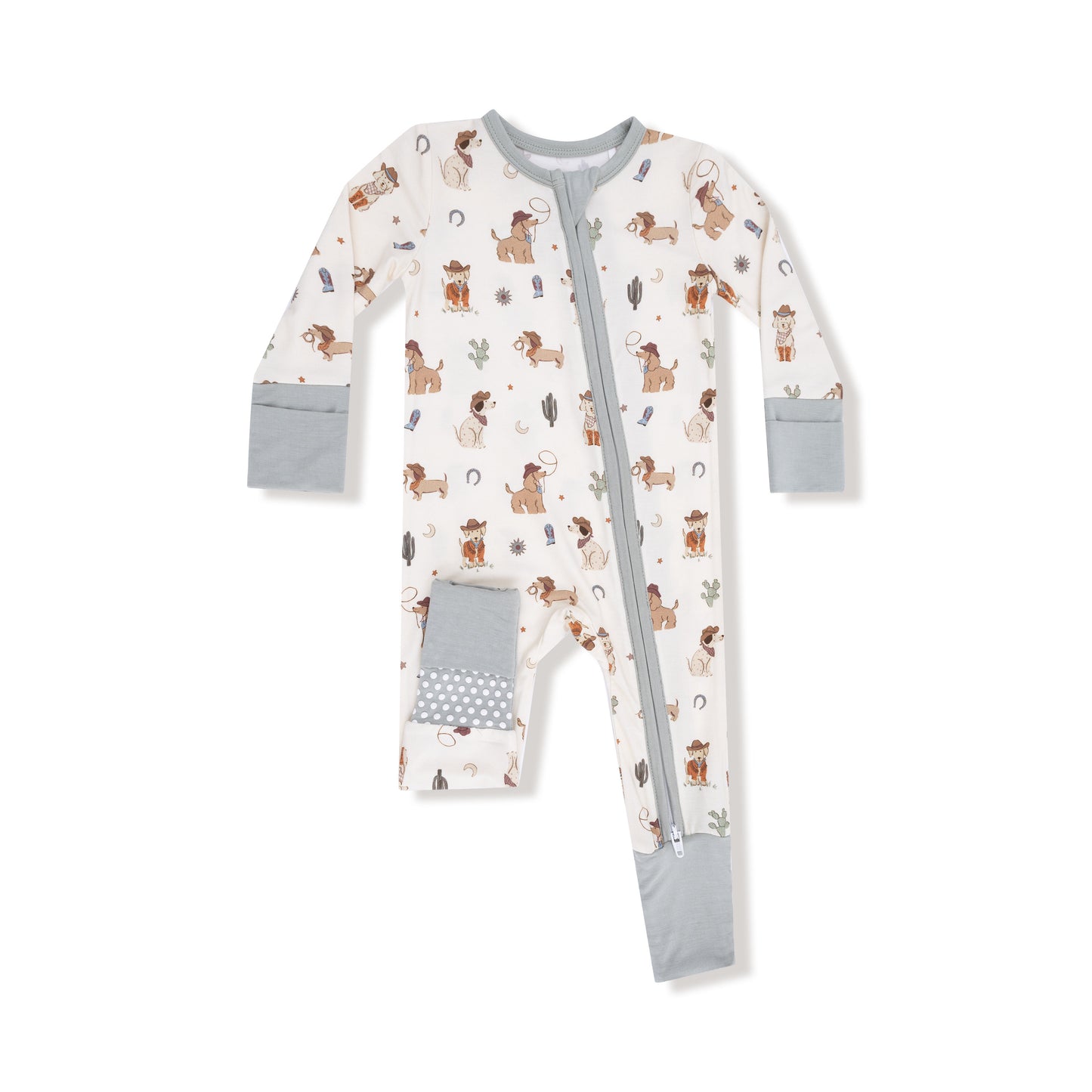 Cowboy Dogs - 2 Way Zipper Romper