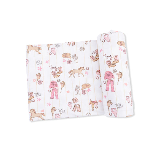 Cowgirl Nursery - Swaddle Blanket