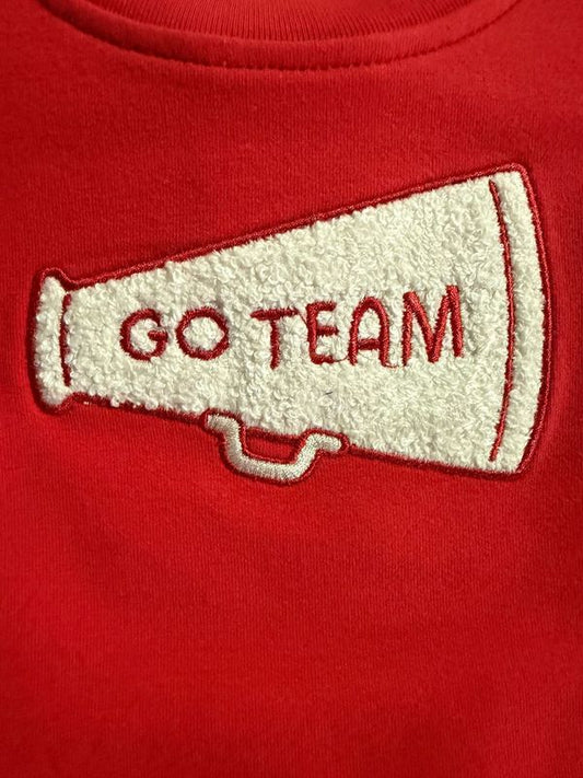 French Terry Sport - Varsity - Red - Ruffle Sweatshirt