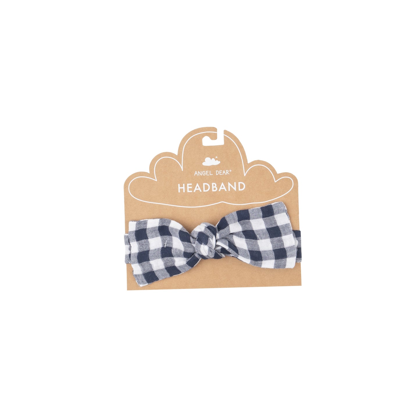 Navy Gingham Headband