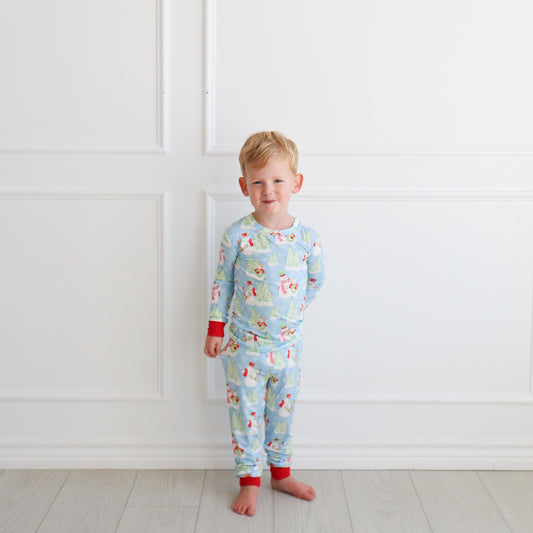 Loungewear Set - Blue Snowman