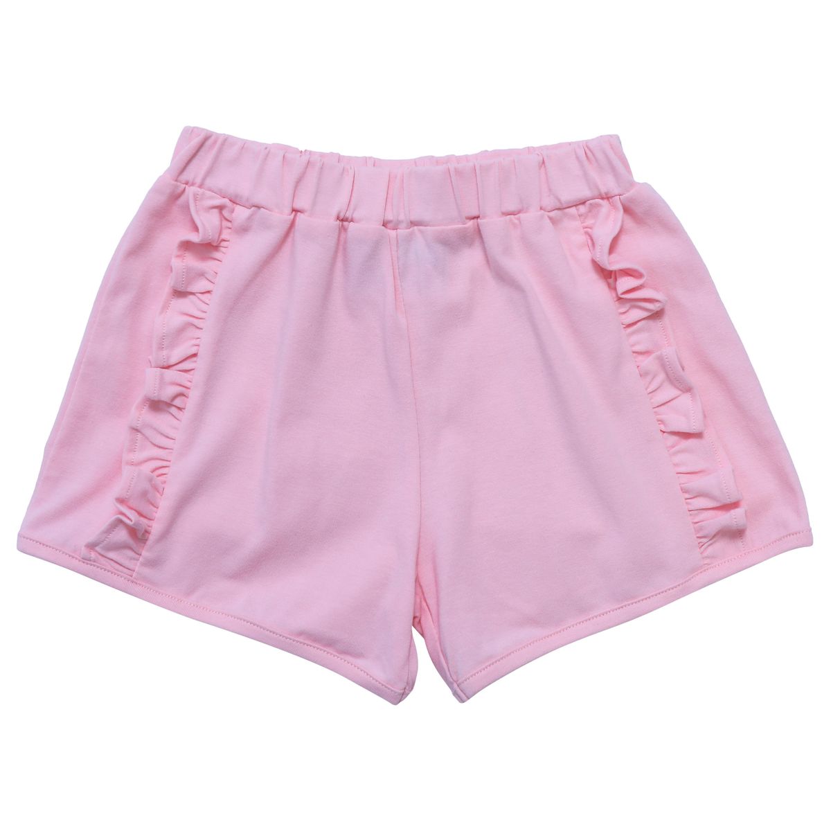 Knit Ruffle Shorts- Light Pink
