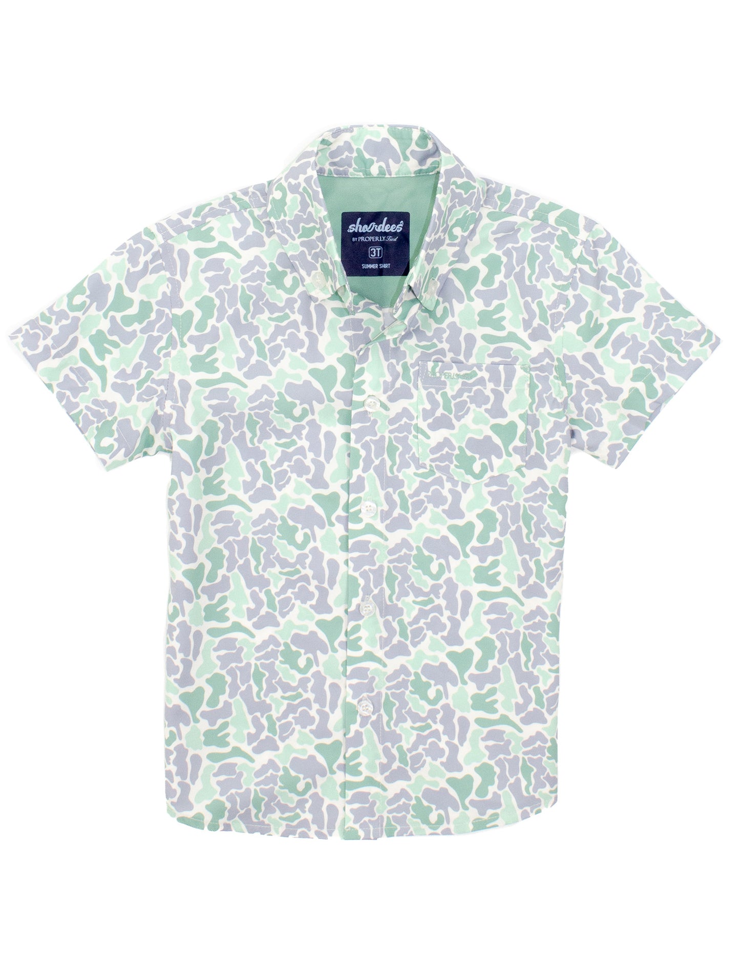 Shordees Summer Shirt - Sage Camo