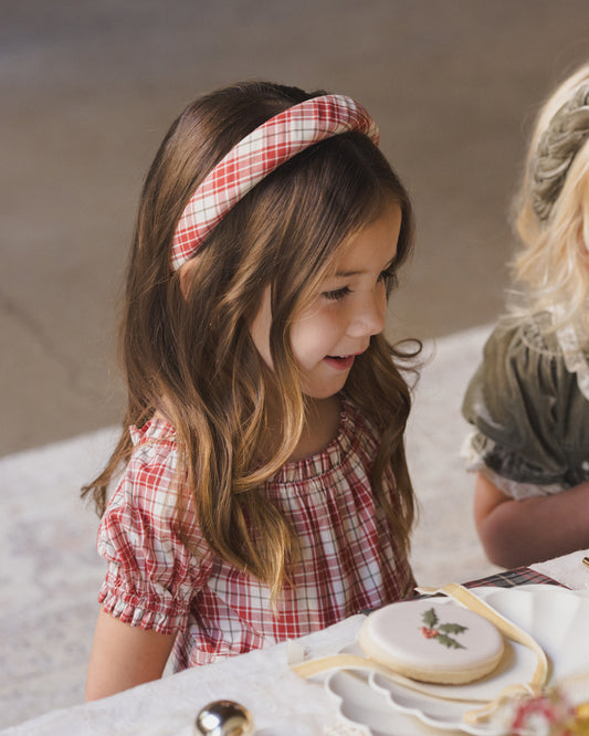 Padded Headband || Holiday Tartan