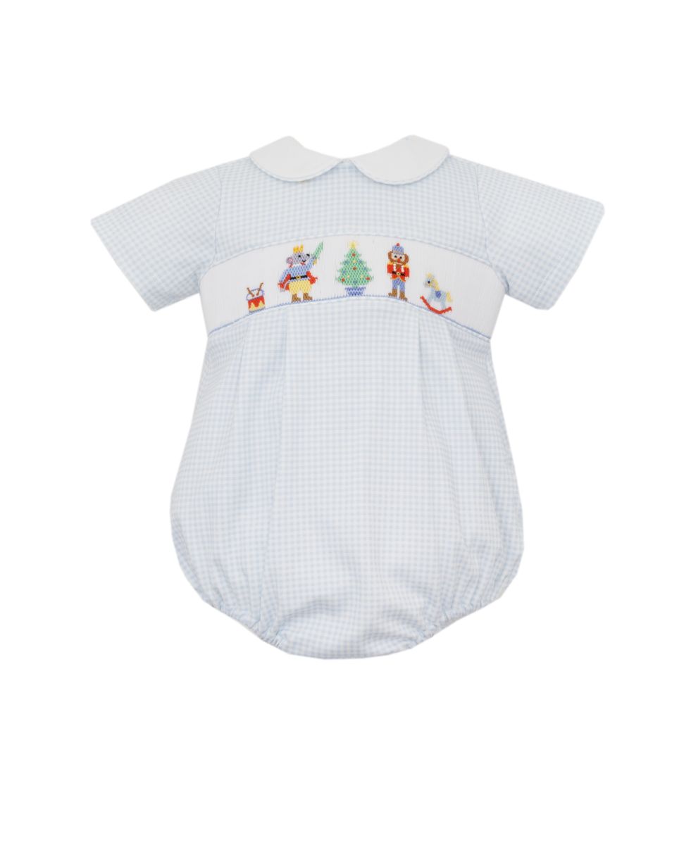 NUTCRAKER BOY´S - Lt.blue gingham boy´s bubble