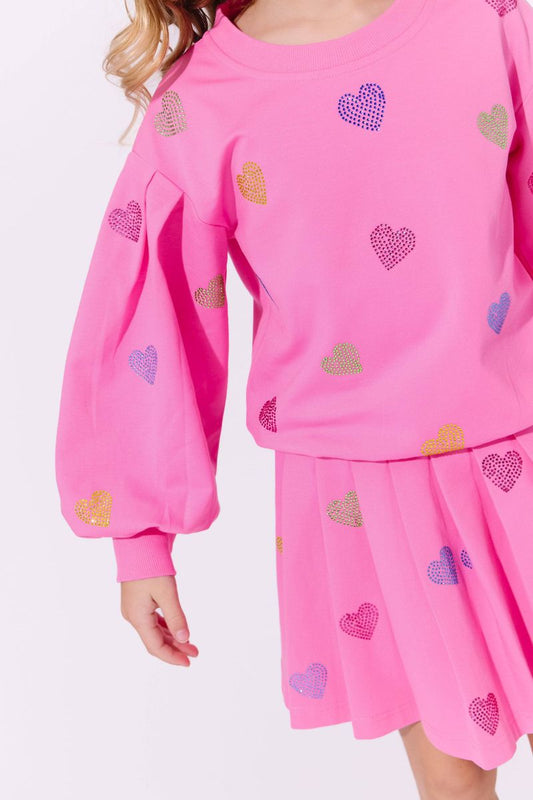 Pink Sparkle Hearts Set