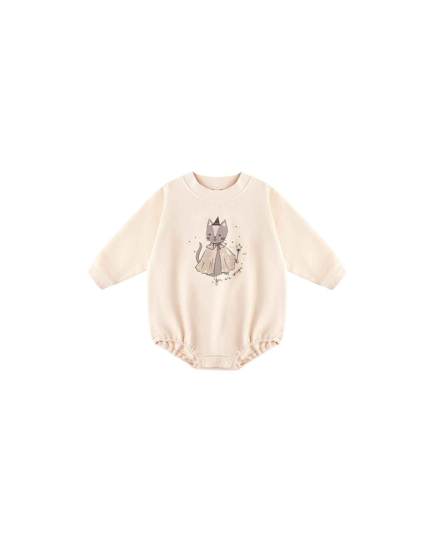 CREWNECK BUBBLE ROMPER || MAGIC CAT