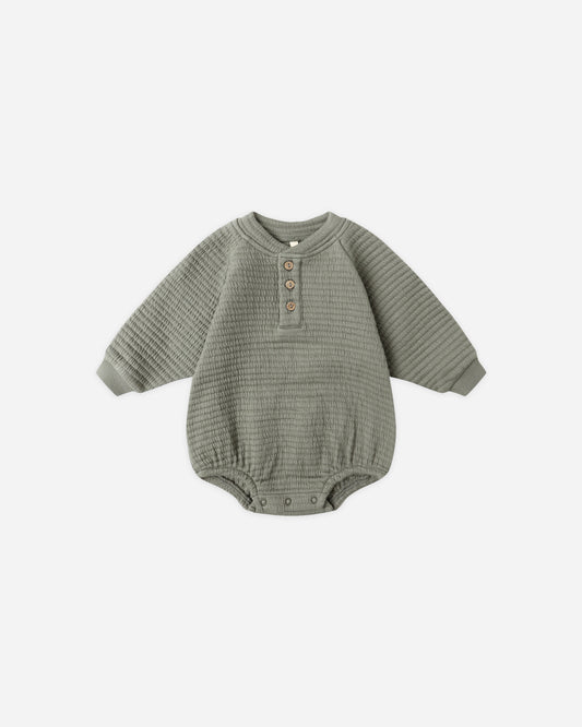 Henley Bubble Romper || Forest