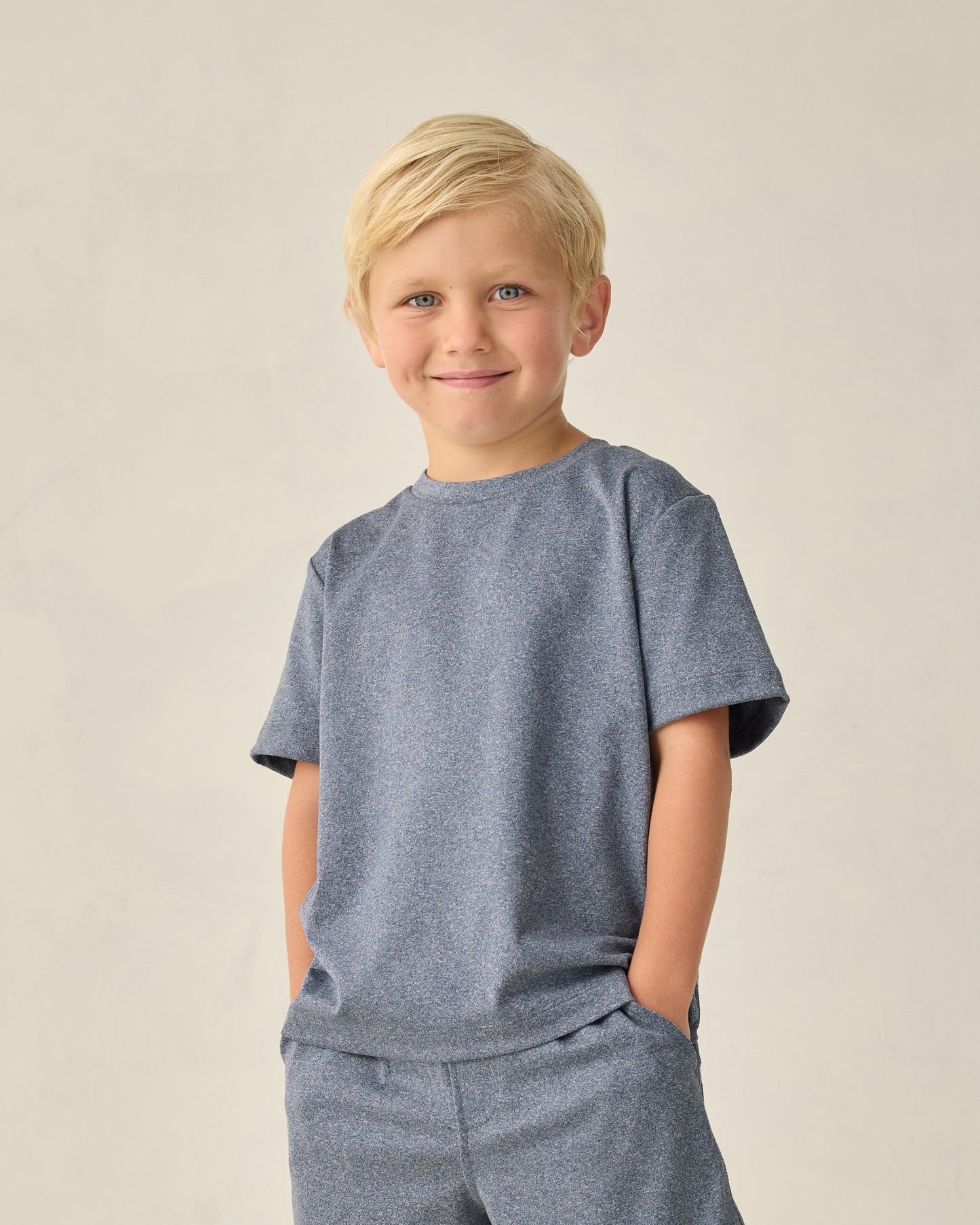 Cove Essential Tee || Heathered Marine