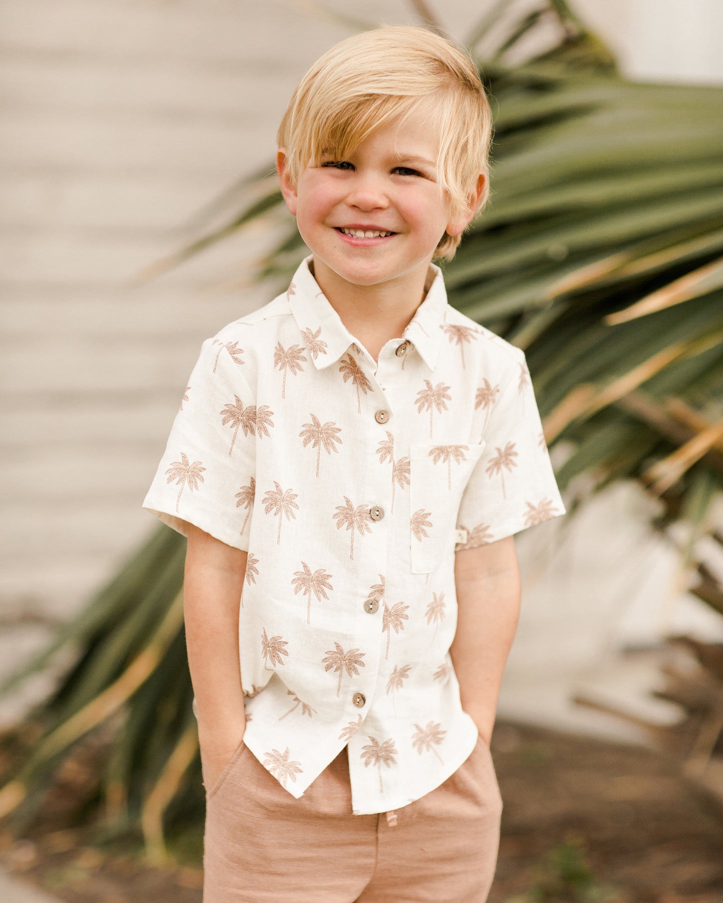 collared short sleeve shirt || paradise