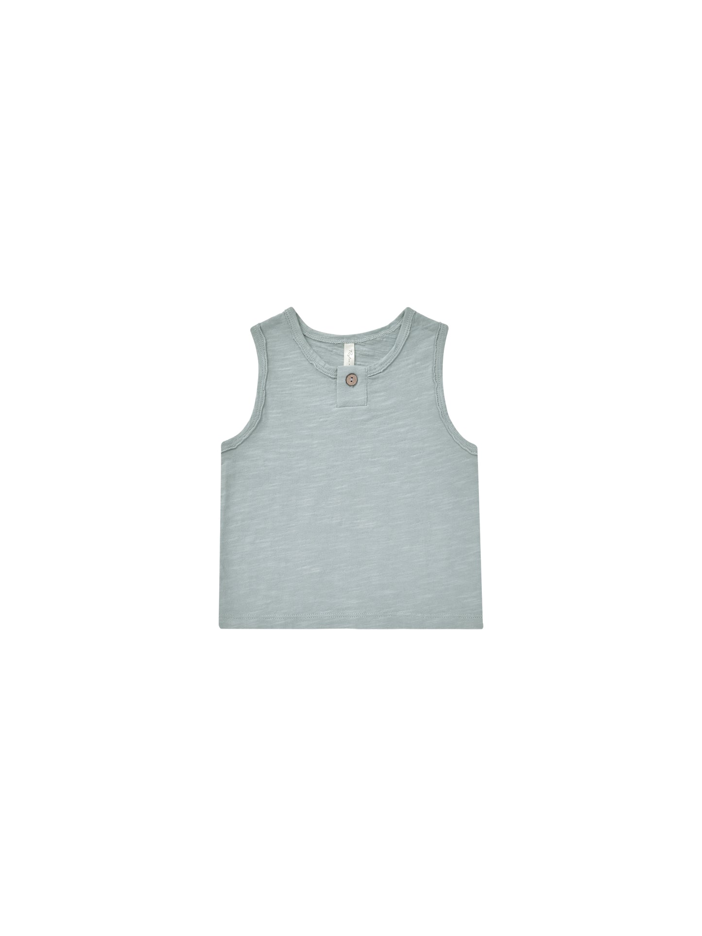 jersey button tank || blue
