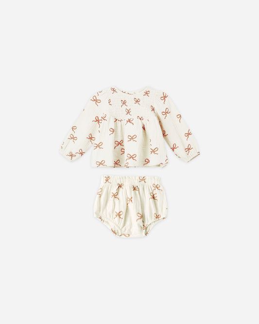 Sophia Top + Bloomer Set || Ruby Bows