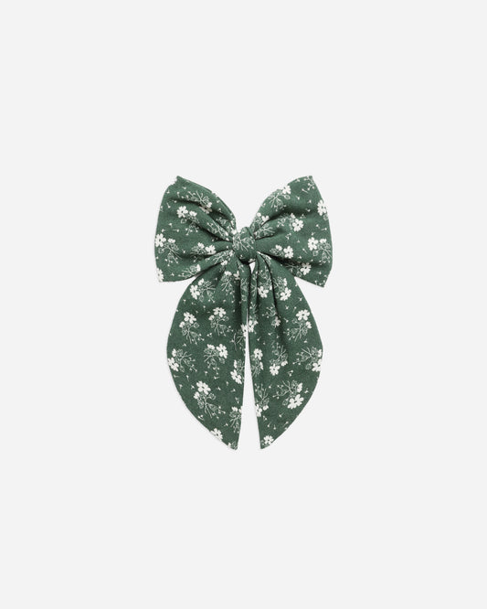 Oversized Bow | Green Ditsy