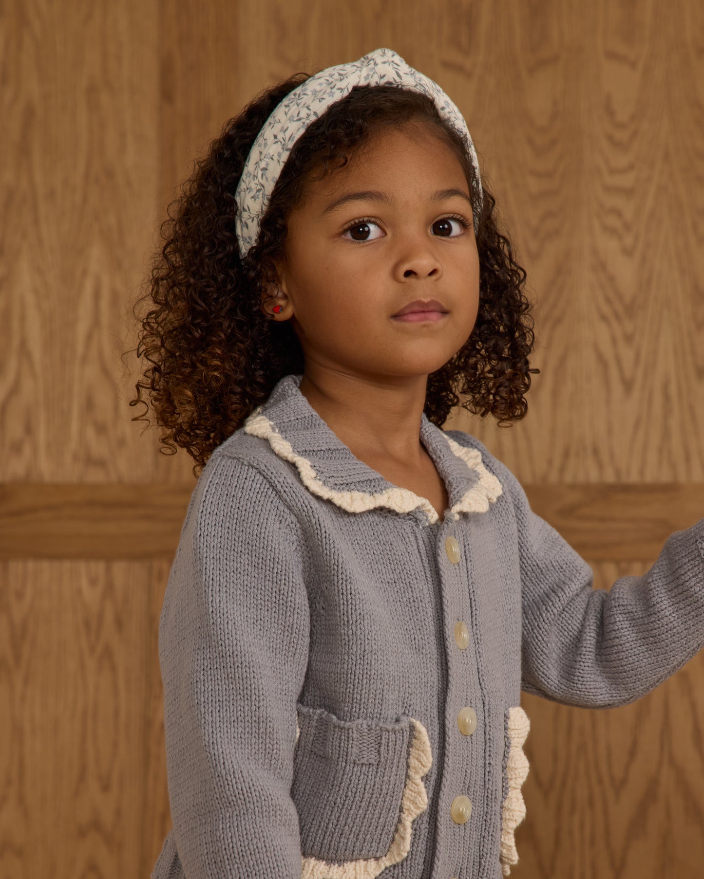 Collared Cardigan || Dusty Blue