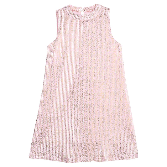 Swing Dress - Pink Crinkle Stars