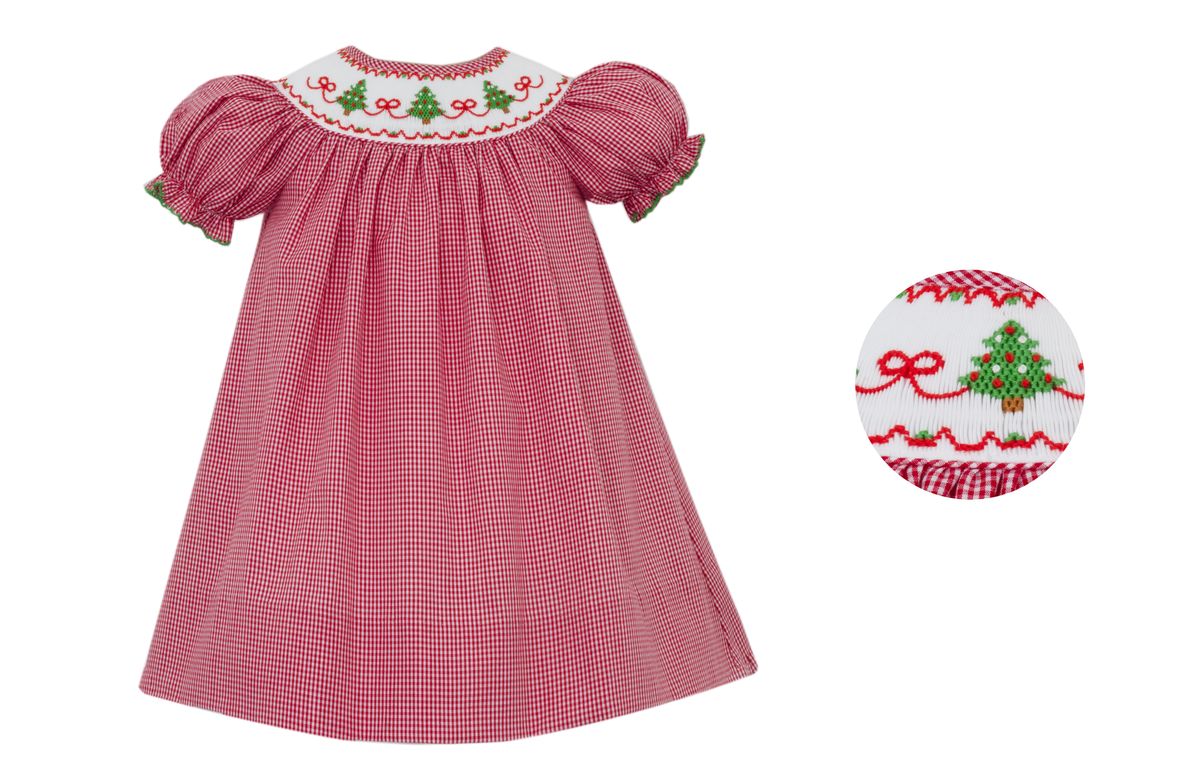 X´mas TREES W/ BOWS - Red gingham bishop