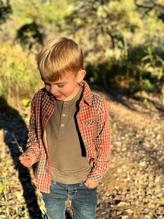 ADAMS RIBBED HENLEY - GREEN