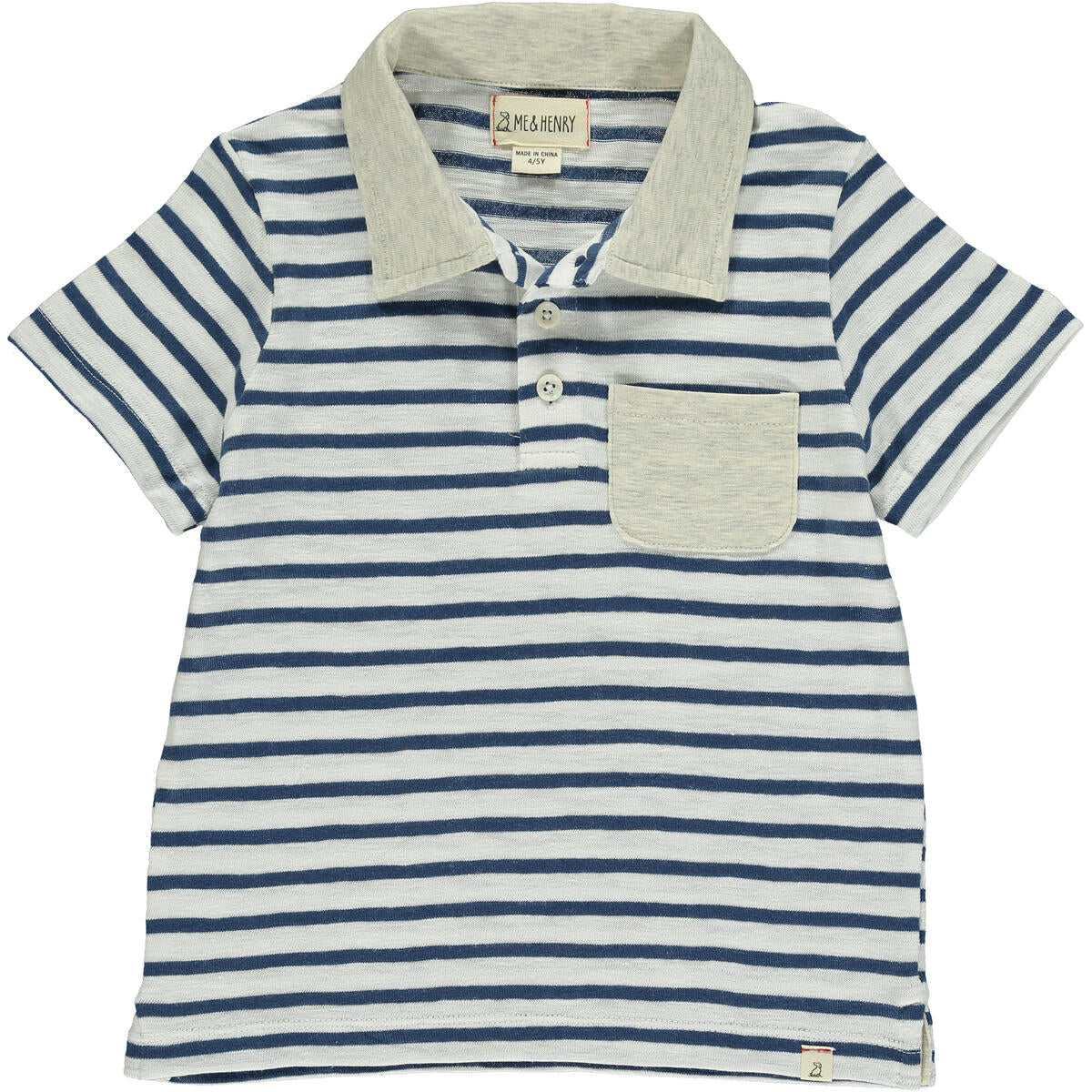 Anchor Polo - Navy Stripe