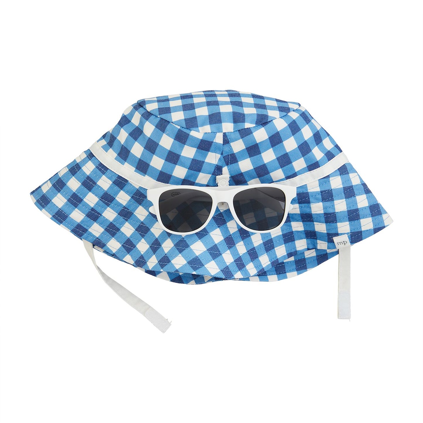 Blue Hats And Sunglasses - Blue Gingham