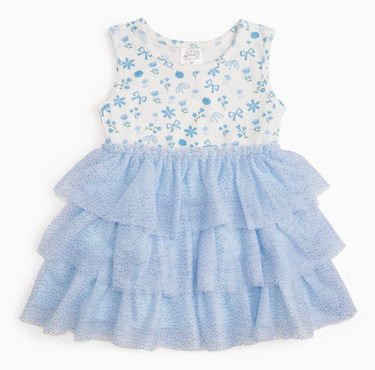Sky Floral Tank Tutu Dress