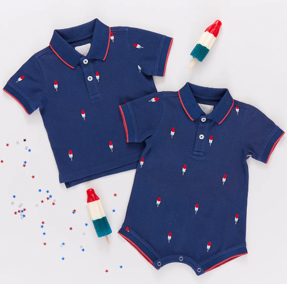 Baby Boys Alec Jumper - Navy Rocket Pop Embroidery