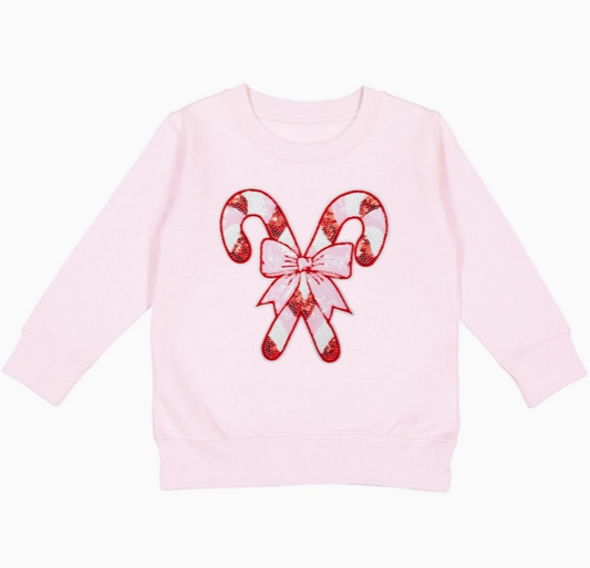 Candy Cane Patch Christmas Sweatshirt