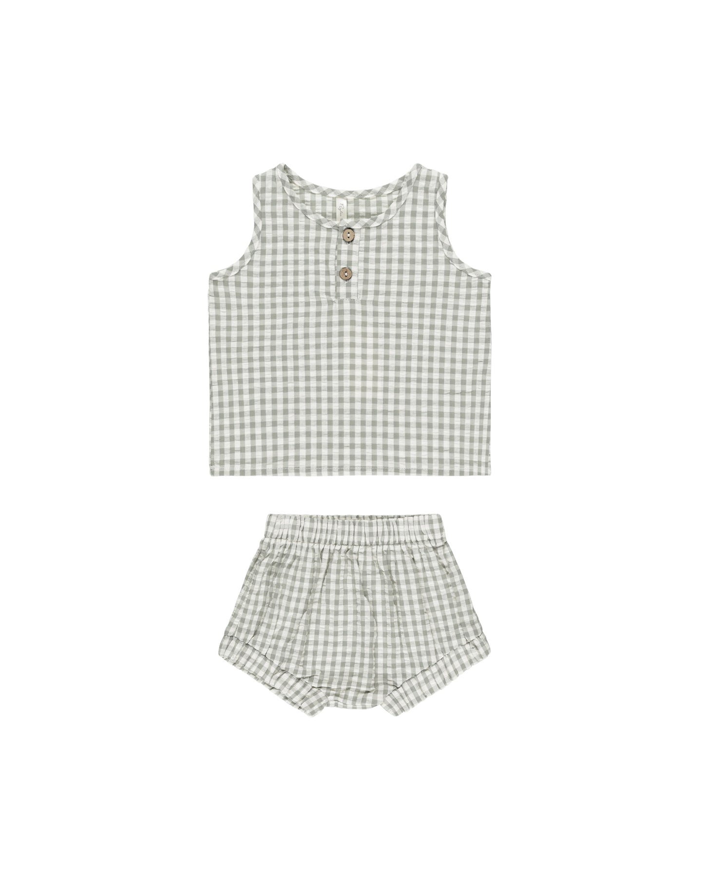 Baby Tank Set || Eucalyptus Gingham