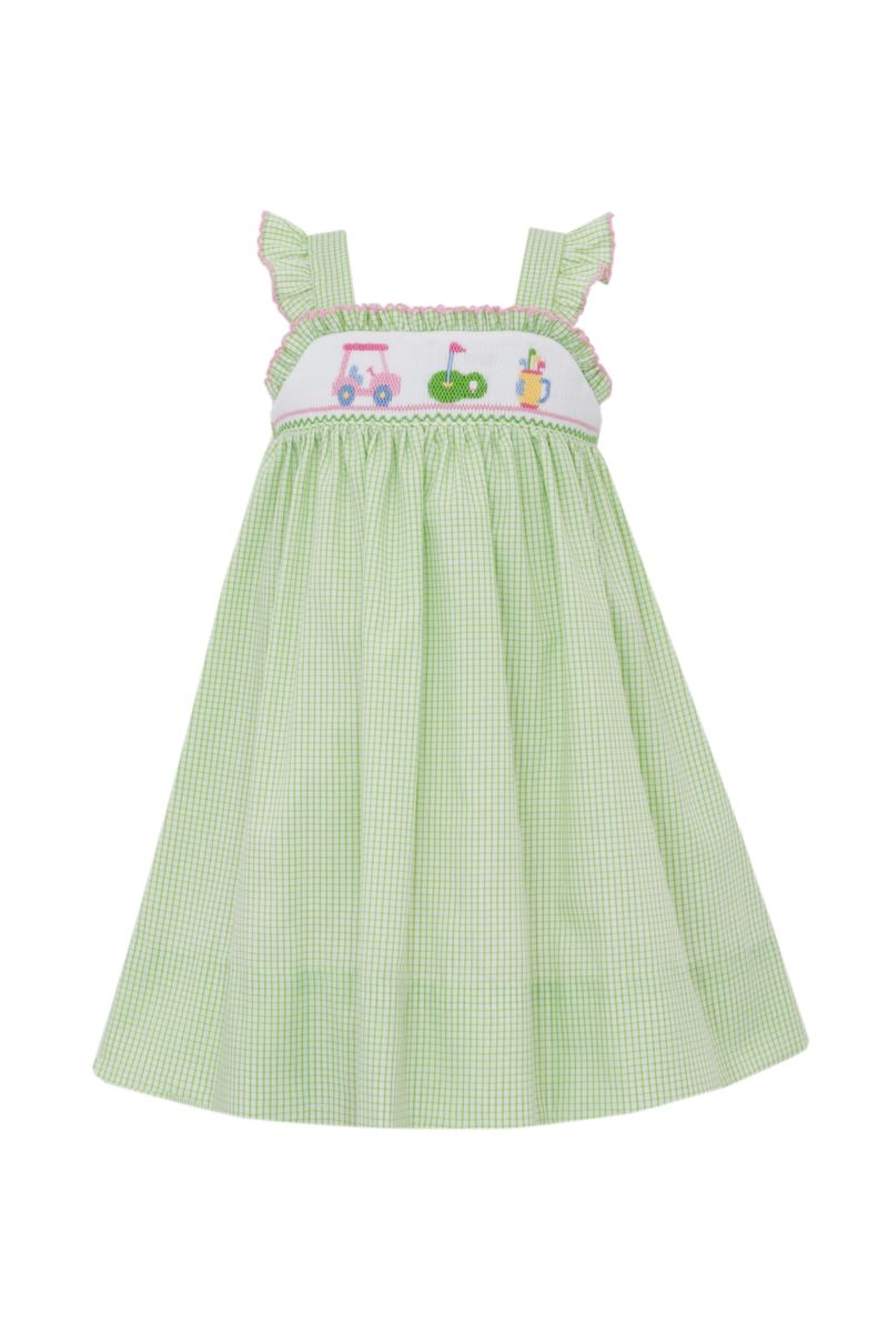 GOLF - Green check strap sundress