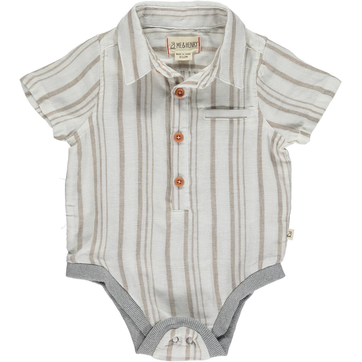 HELFORD ONESIE - CREAM/BEIGE STRIPE