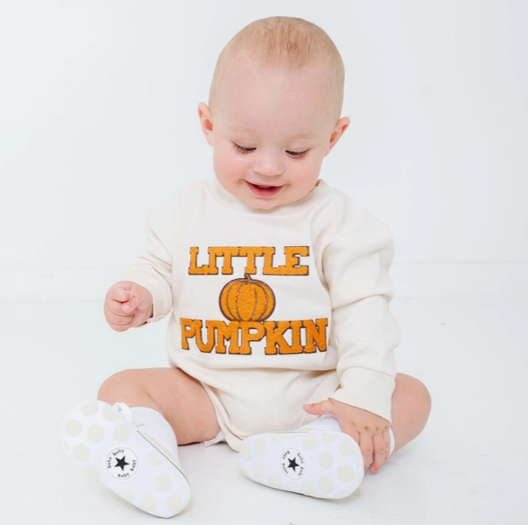 Little Pumpkin Patch Long Sleeve Romper