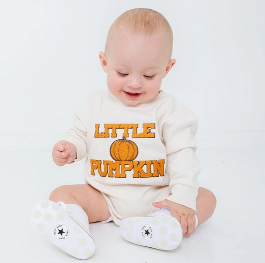 Little Pumpkin Patch Long Sleeve Romper