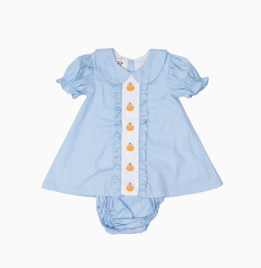 Marley Blue Pumpkins Bloomer Set