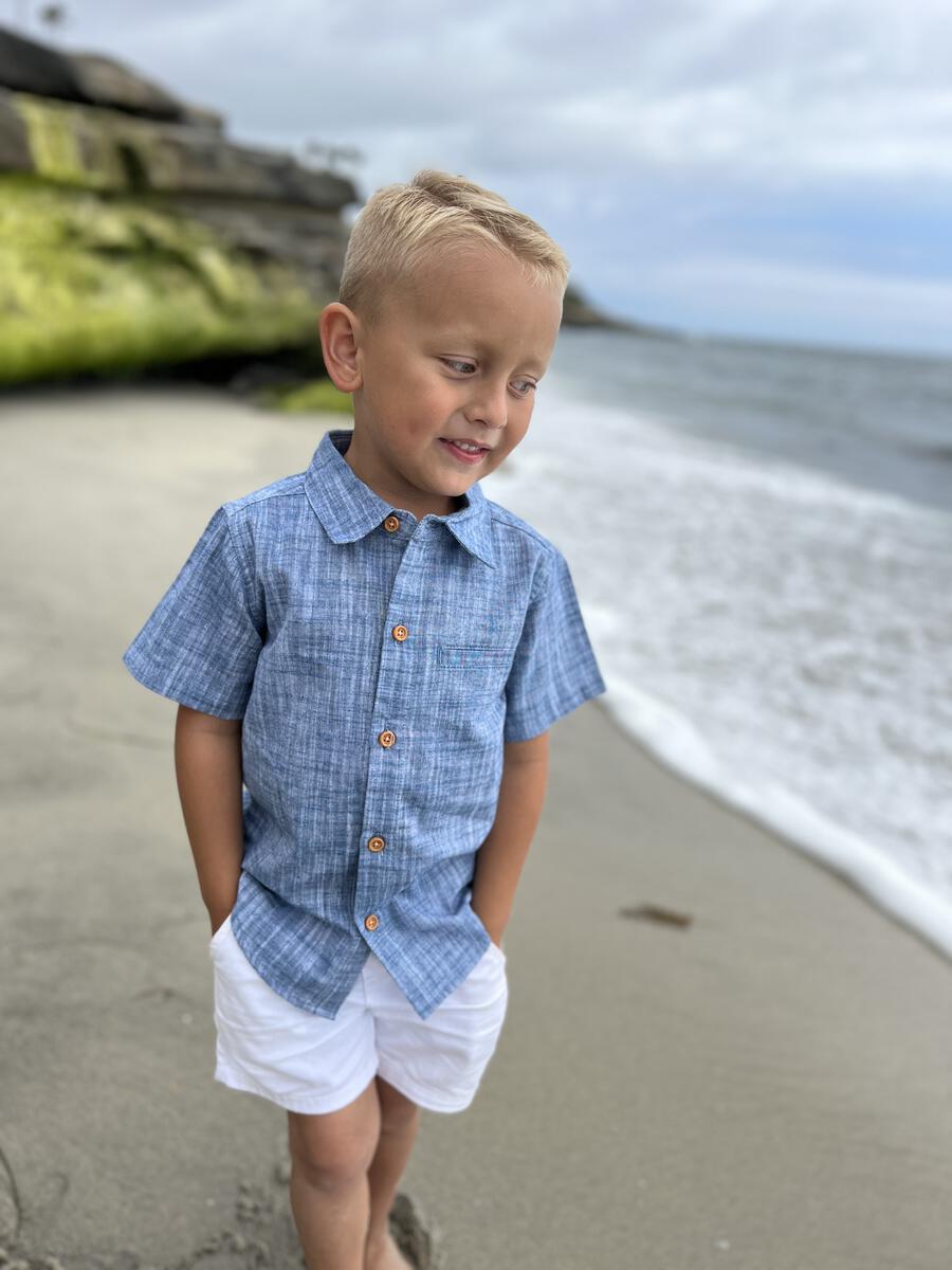 Newport Shirt - Heathered Dark Blue