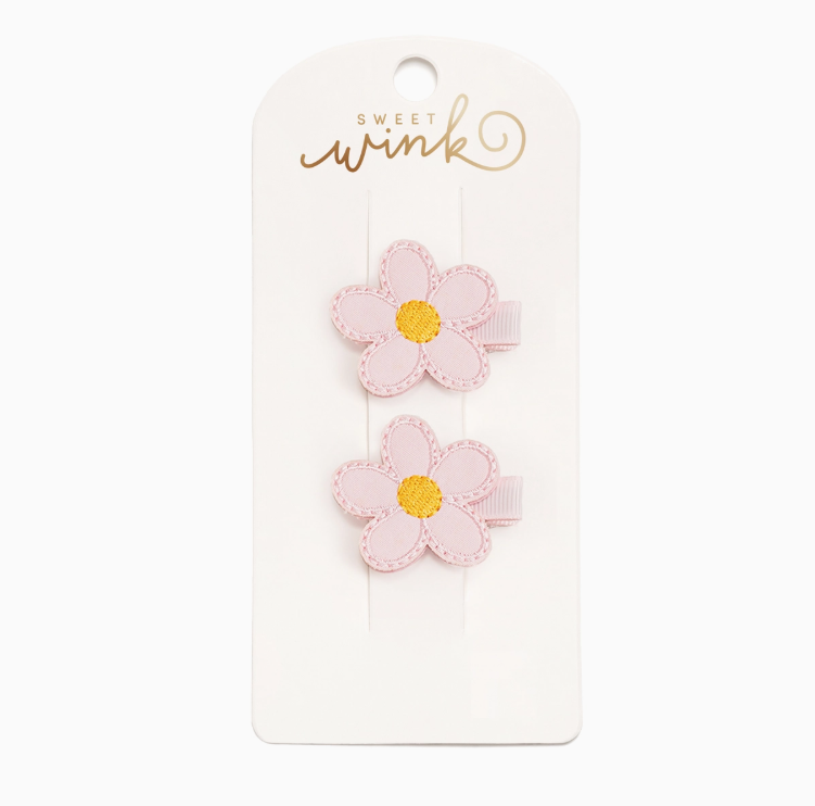 Daisy Flower Clip Set - Kids Hair Clip Set
