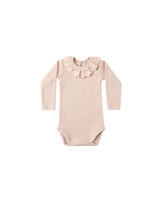 Ruffle Collar Bodysuit || Antique