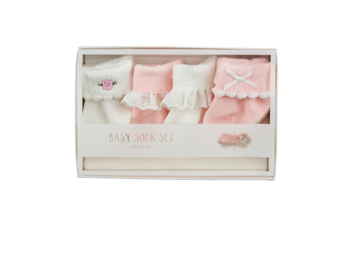 Pink Foldover Sock Set