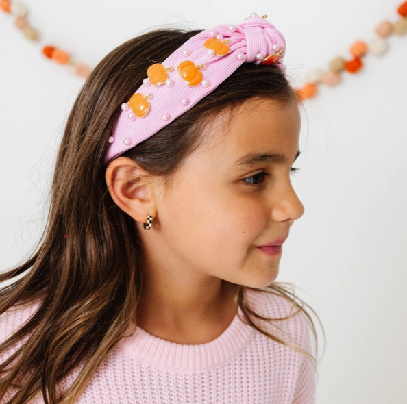 Coquette Pumpkin Gemstone Headband
