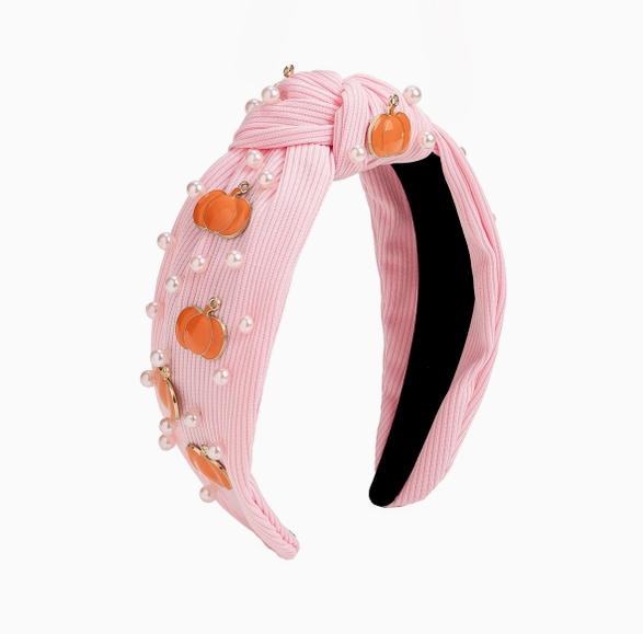 Coquette Pumpkin Gemstone Headband