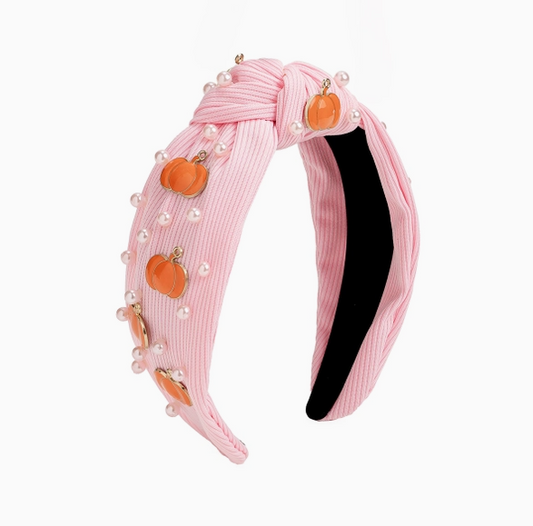 Coquette Pumpkin Gemstone Headband