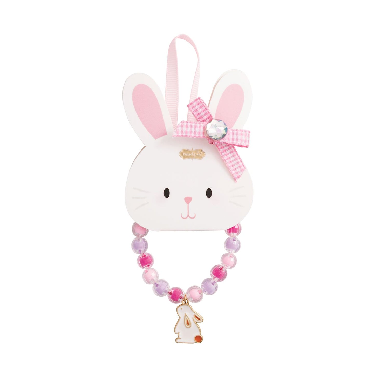 Purple Bunny Charm Bracelet & Ring Set