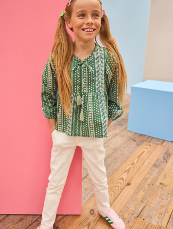 Riviera Top - Fairfield Forest Stripe