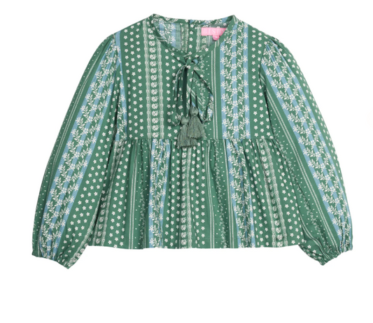 Riviera Top - Fairfield Forest Stripe