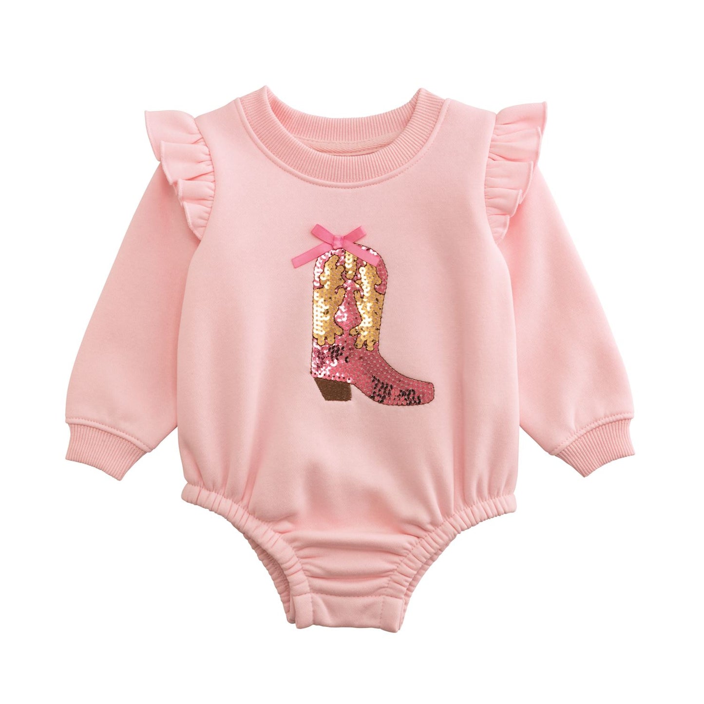 Sequin Boot Sweatshirt Bubble