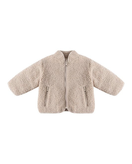 Shearling Zip Jacket || Oat
