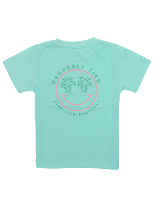 Girls Smiley Seafoam Tee