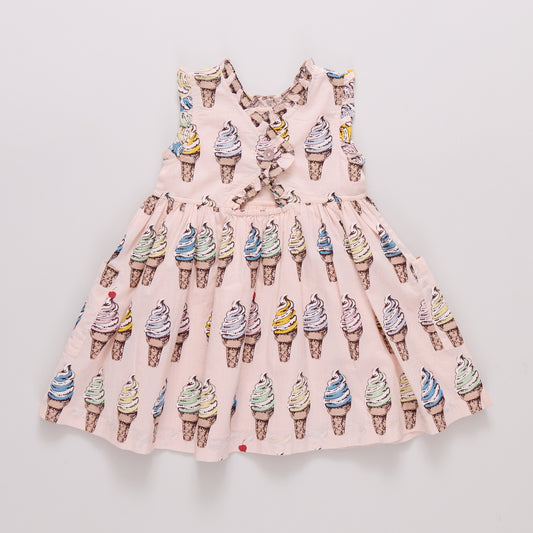 GIRLS ALYSSA DRESS - PINK SOFT SERVE
