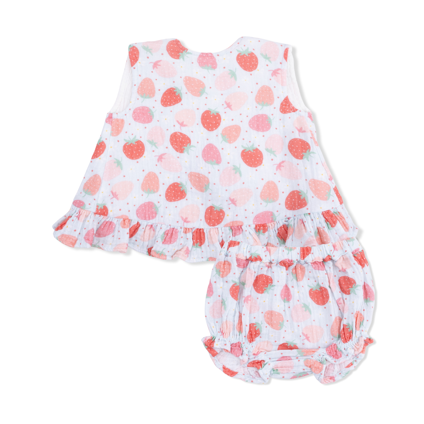 Strawberry Bliss - Ruffle Back Top & Bloomer
