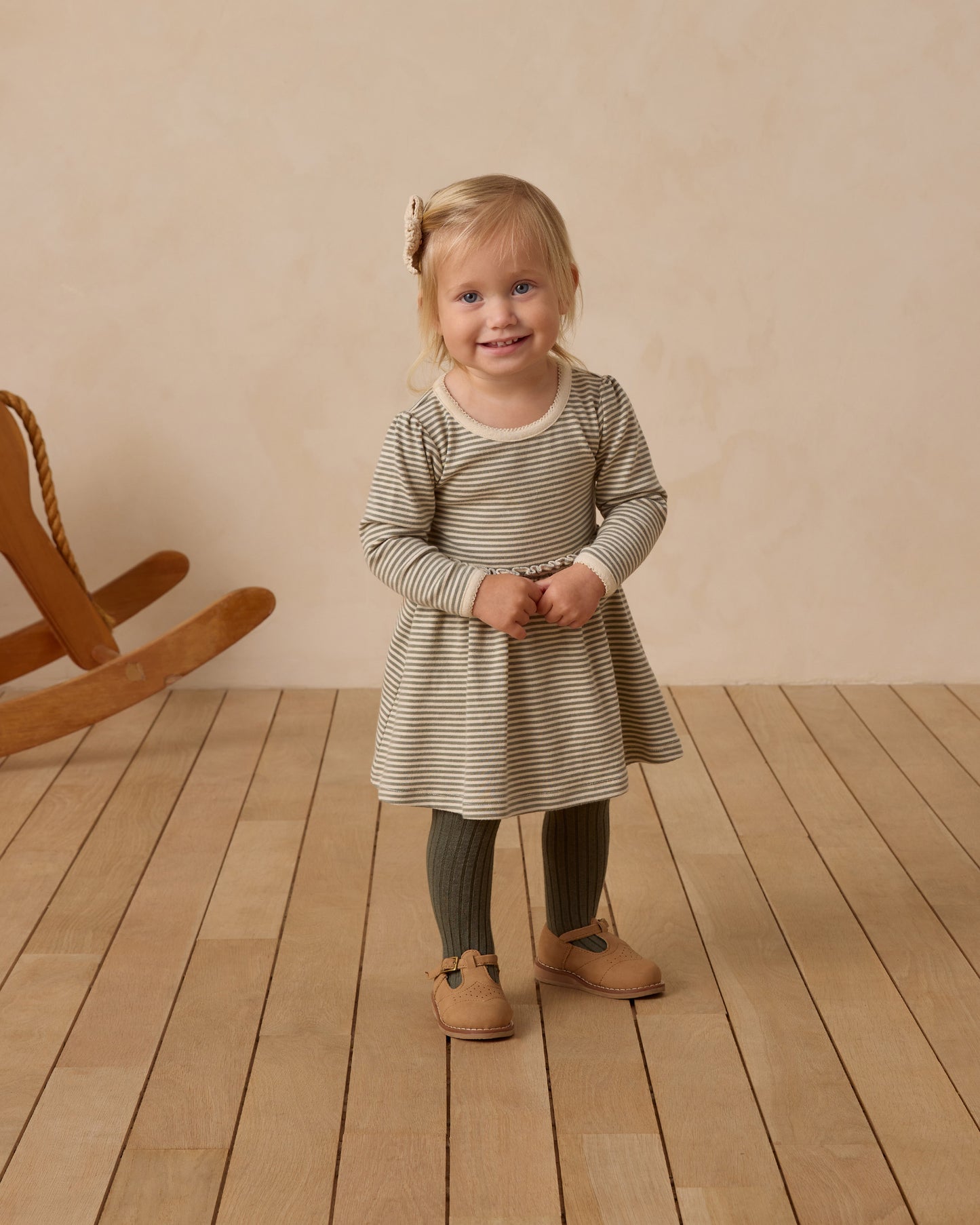 Alda Dress || Forest Stripe