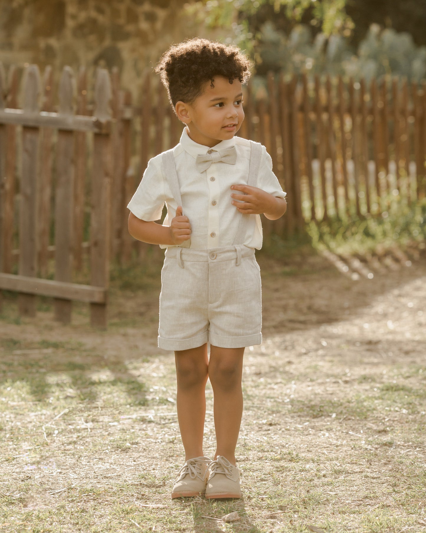 suspender short || linen